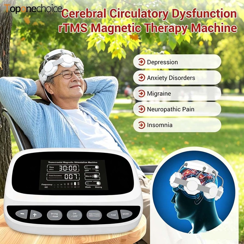 TMS Transcranial Stimulation Machine rTMS Chronic Pain Anxiety Relief Home Use