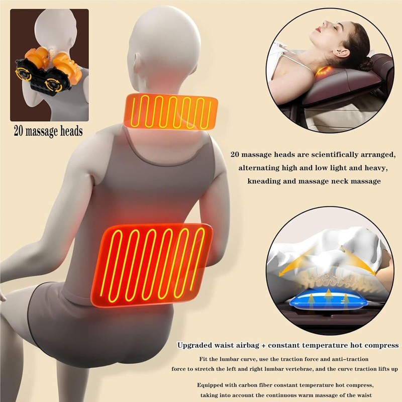 Multifunctional Full Body Massage Mat with Heat Back Massage Pad Neck Massage gallery