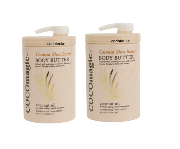 (2-Pk) COCOmagic Coconut Shea Butter Protein-Rich Botanical Soothing BODY BUTTER