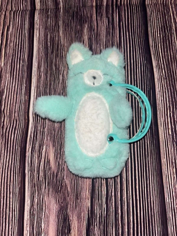 Plush Bear Glasses Case Purse Handle Cute Kids Y2K