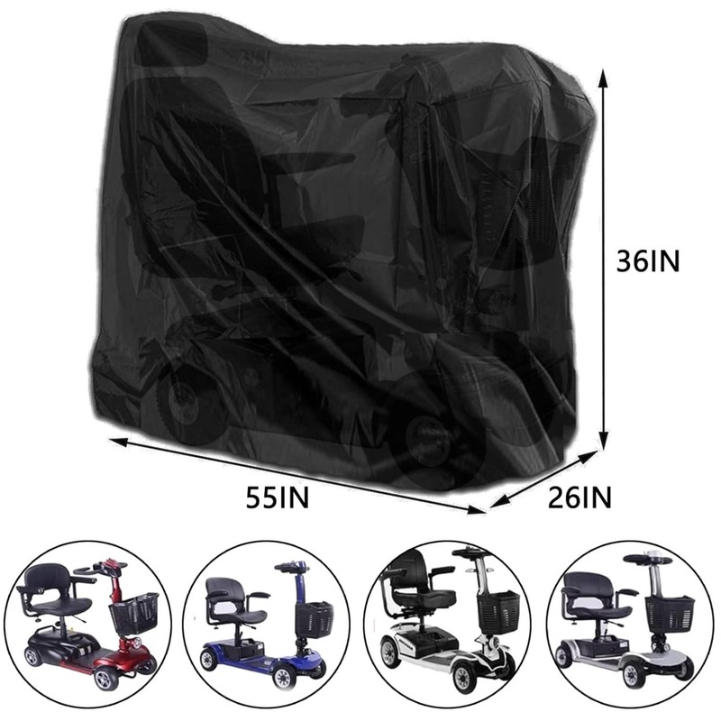 420D Oxford Fabric Mobility Scooter Storage Cover – Black