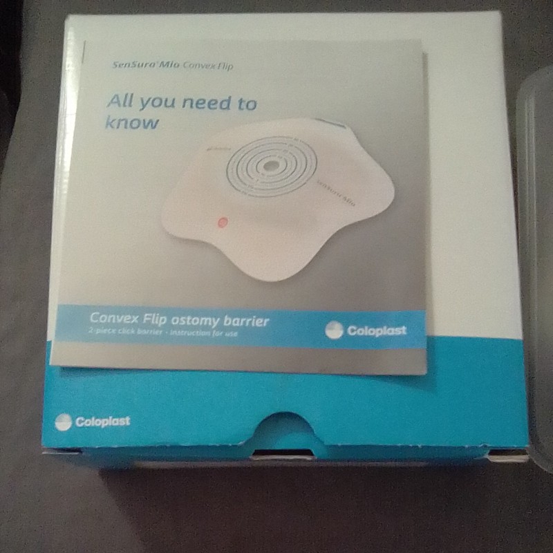5pc Coloplast 18530 SenSura Mio Convex Flip Ostomy Barrier 2pc Click & Belt Tabs