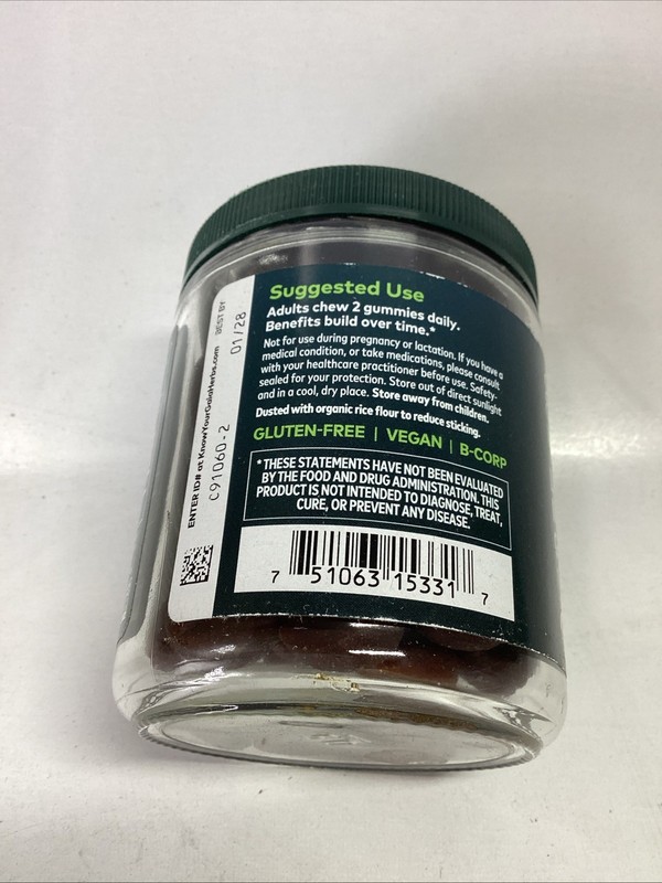 Lion's Mane Mushroom Gummies Citrus Flavor 60/Bottle Exp 01/2028 gallery