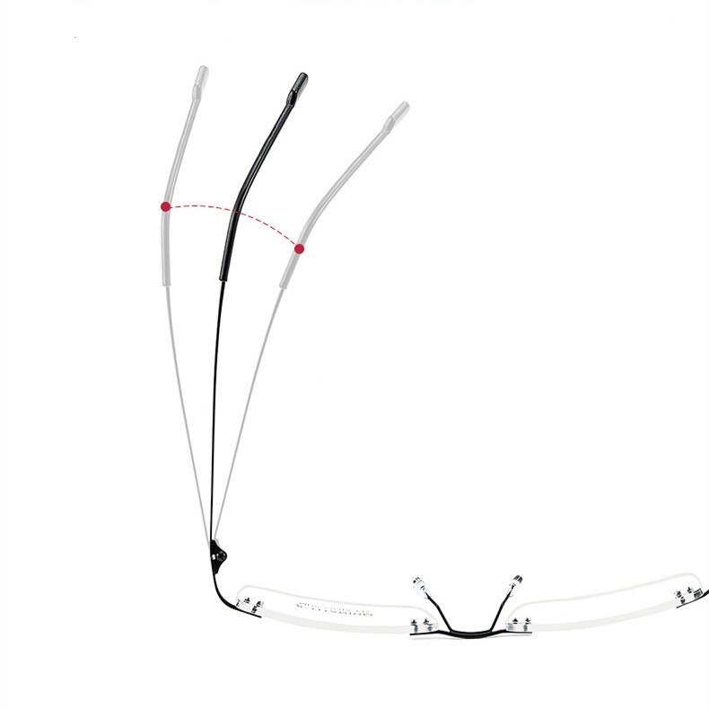 Ultralight β titanium Alloy Retro Eyeglass Frames Rimless Spectacles Glasses US gallery