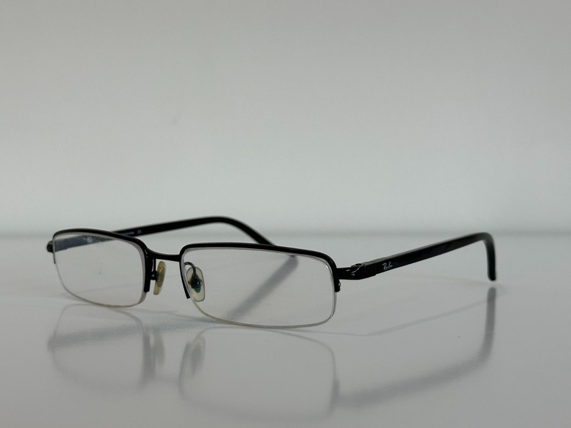 Ray Ban RB 6102 2509 Half Rim Black Eyeglasses Optical Frame 53-17-140