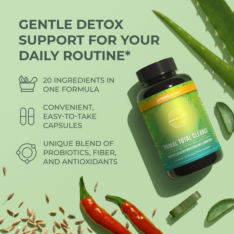 Full Body Detox Cleanse - Liver, Kidney, Gut, Bowel & Intestinal Support, 60 Cap gallery