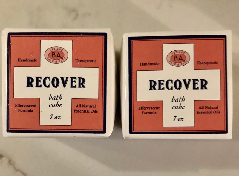 Baudelaire RECOVER Essential Oils Effervescent Therapeutic Bath Cube Set of 2