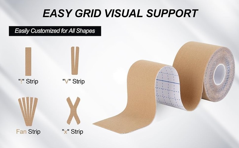 3 Rolls Kinesiology Tape for Athletic Sports Muscle Pain Relief 2in X 16.4ft gallery