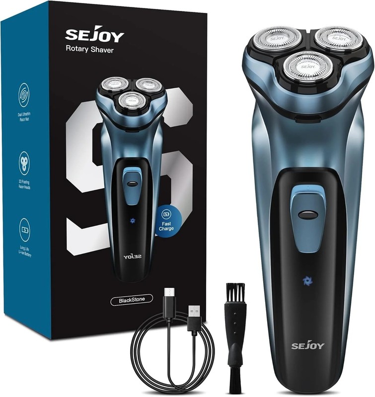Sejoy Men’s Electric Shaving System with Rechargeable Battery for Effortless Dai