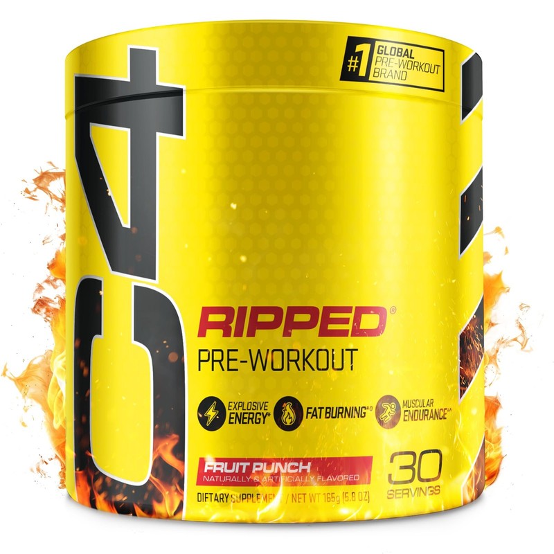 Cellucor C4 Ripped Pre Workout Powder Fruit Punch – Creatine Free + Sugar Fre…
