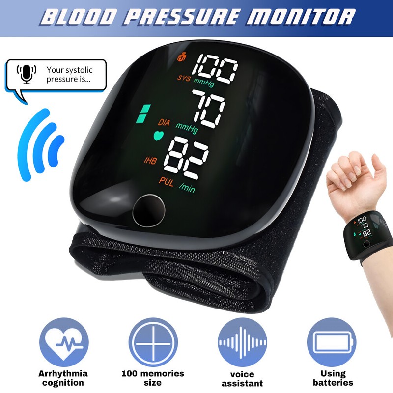 Monitor De Presion Arterial Para Muñeca Medidor La Tensiometro Con LCD Pantalla
