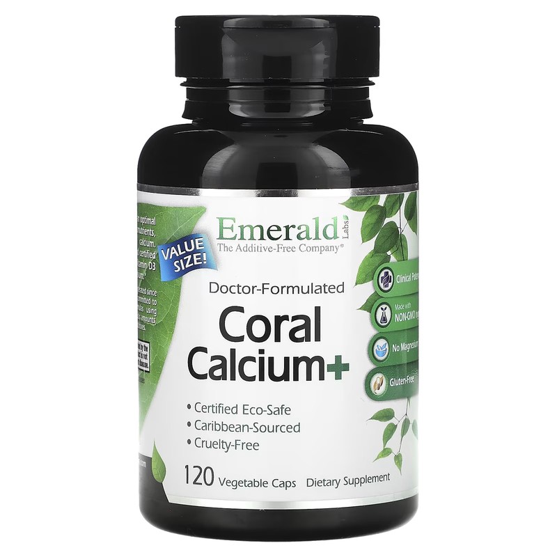 2 X Emerald Laboratories, Coral Calcium+, 120 Vegetable Caps