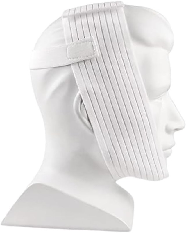 Bistras Super Deluxe White Chin Strap for Cpap Users – anti Dry Mouth- anti Snor