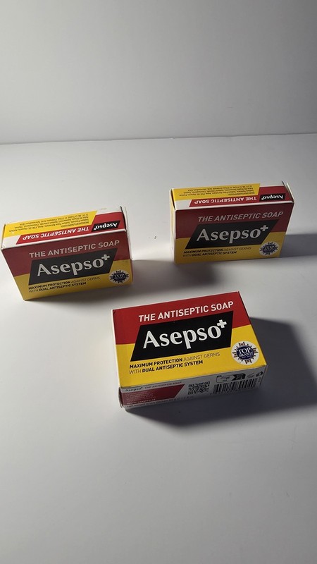 Lot of3-The Antiseptic Soap "ASEPSO+" (2.8OZ) Made In Indonesia gallery