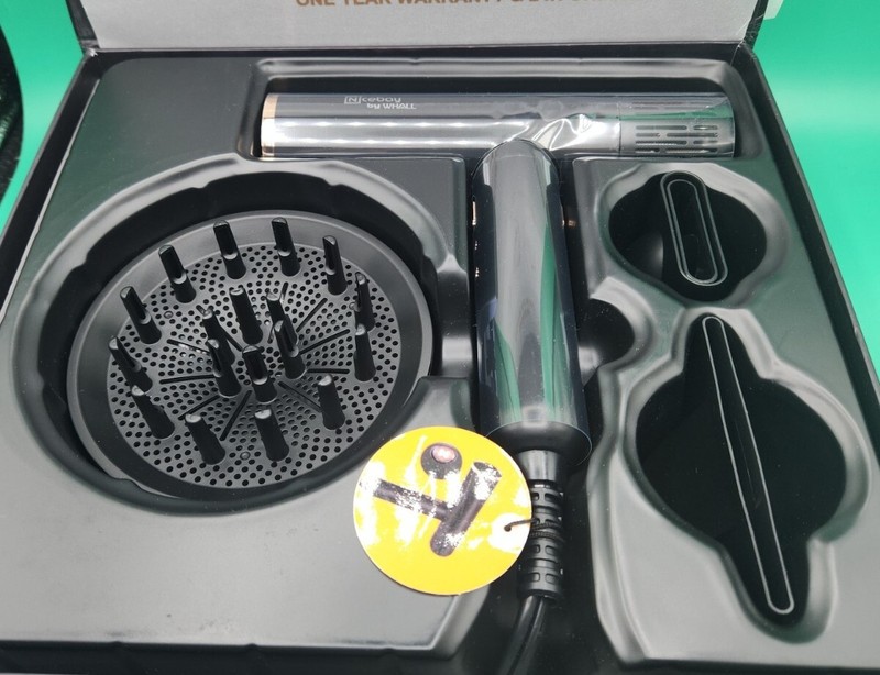 Nicebay 1600W High-Speed Brushless Motor Ionic Blow Dryer w/ 3 Attachments, Open