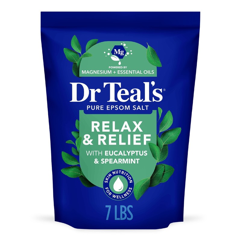 Epsom Salt Magnesium Soak, Relax & Relief with Eucalyptus & Spearmint, 7 lbs