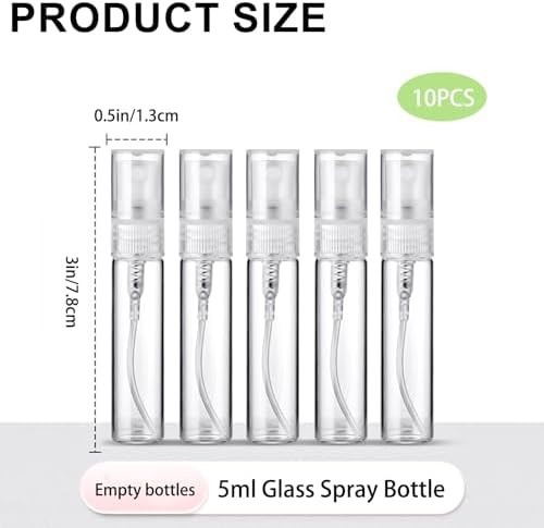 Refillable 5Ml Mini Glass Spray Bottle, 10 Pcs Travel Size Perfume Atomizer for gallery