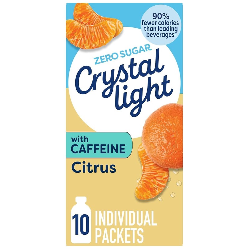 Refreshing Citrus Sugar-Free Drink Mix with Caffeine – 10 Single Serve Packets