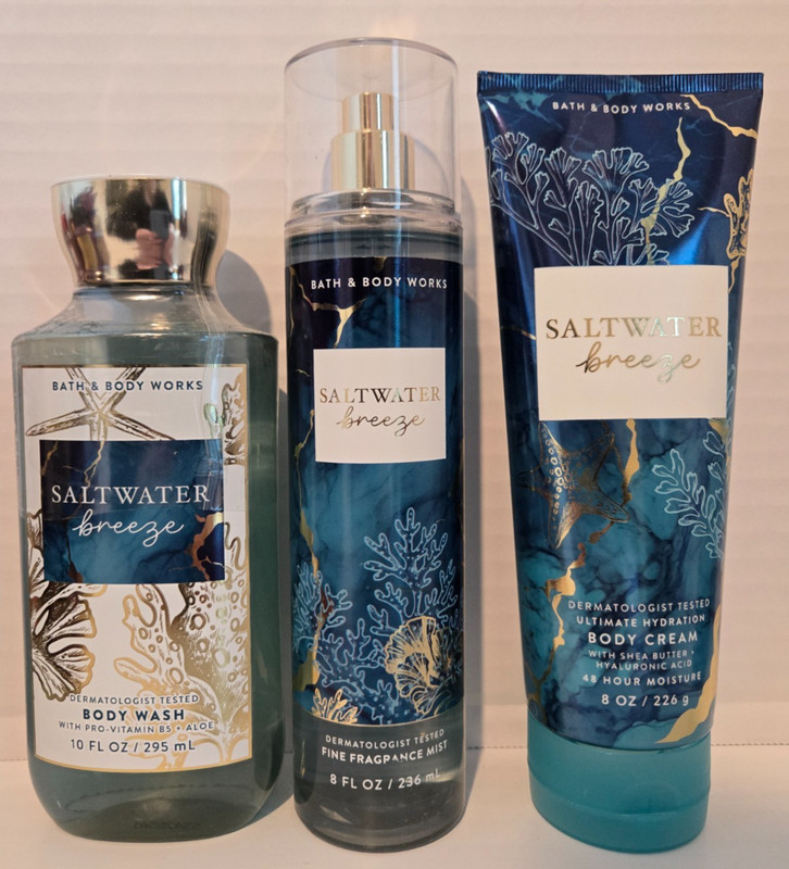 Bath & Body Works Saltwater Breeze Fragrance Mist, Body Cream & Body Wash-3 Pc. gallery