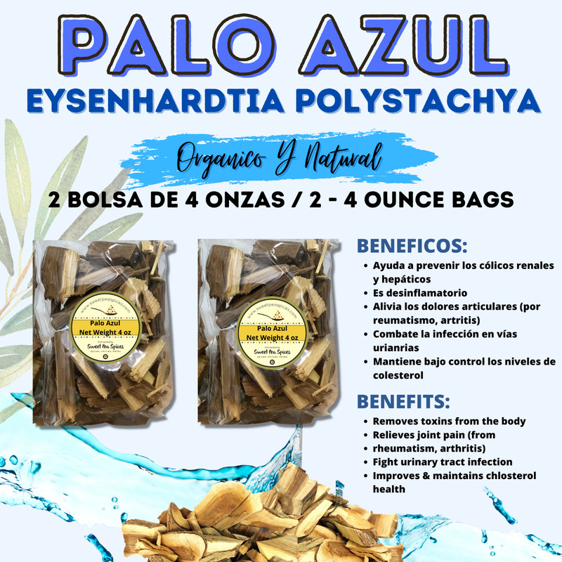 Palo Azul Kidneywood Blue Stick Detox 8oz(2 -4oz)227g- Desintoxica el organismo