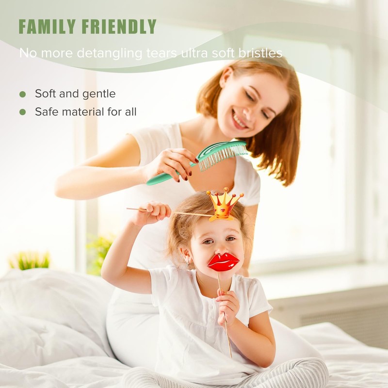 Hair Brush, Detangle Anti Tangle Brush, Spiral Hairbrush for Wet & Dry Hair, ... gallery