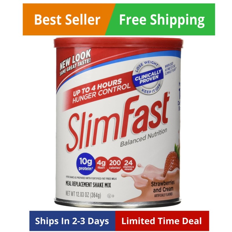 Strawberries & Cream Meal Replacement Shake Mix – Weight Loss Powder – 12.83 …