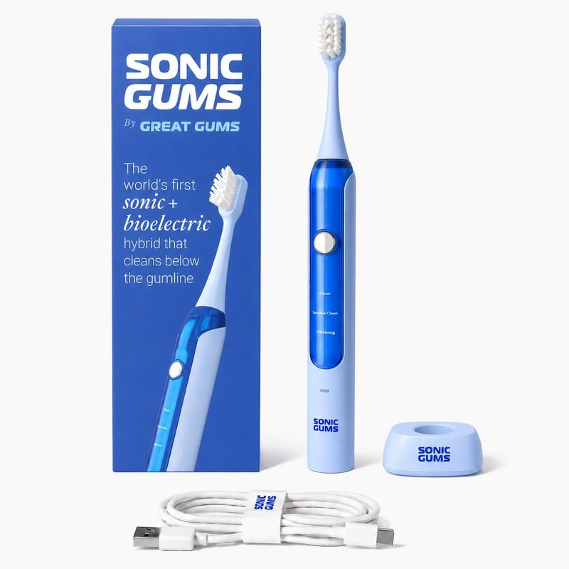 Electric Toothbrush Sonic Gums Extra Soft Sensitive Gum Disease Care Oral Health