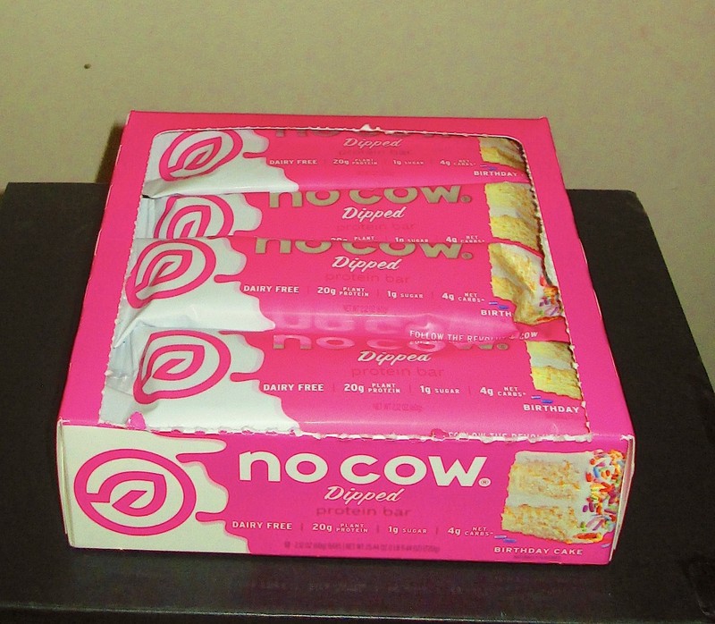 No Cow-DIPPED Birthday Cake Protein Bars-set of 12