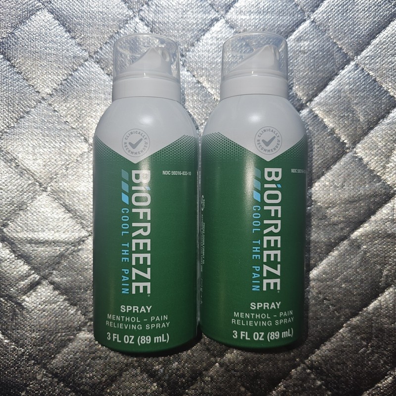 Biofreeze Pain Relieving Spray – 3oz Exp. 01/2027 Lot Of 2