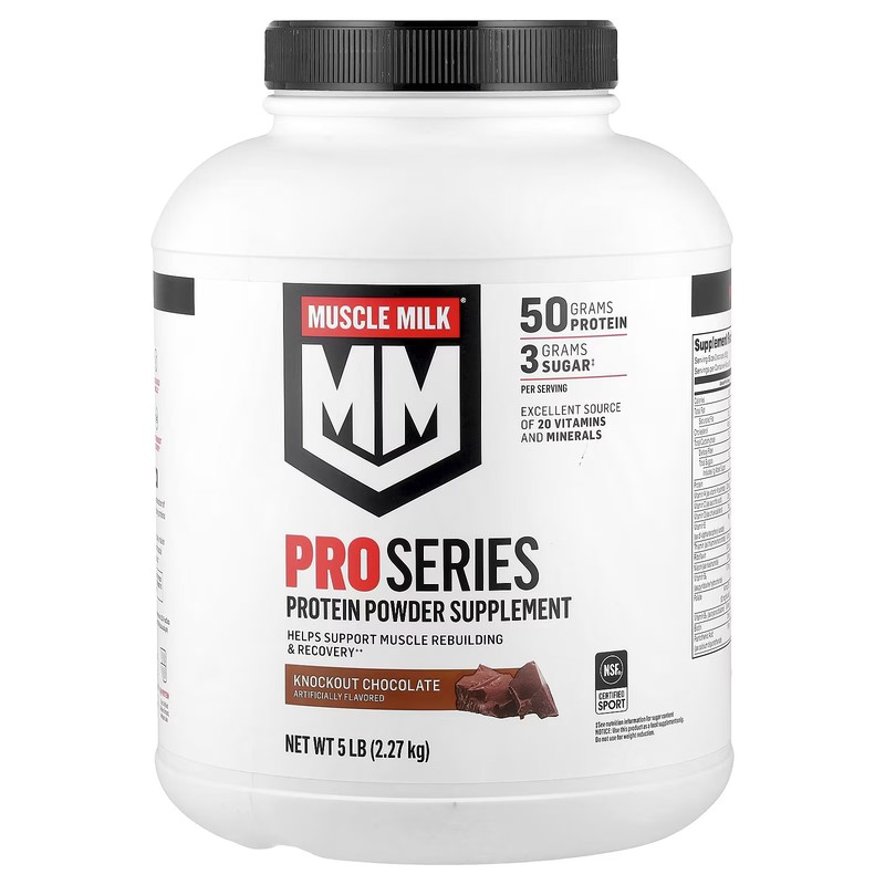 2 X Muscle Milk, Pro Series, Protein Powder, Knockout Chocolate, 5 lb (2.27 kg)