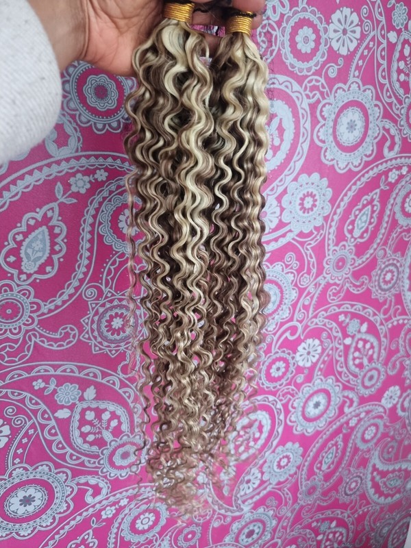 12A 8#/613# BALAYAGE BRAZILIAN HUMAN HAIR BUNDLES DEEP WAVES CURL 200g 32+32INCH