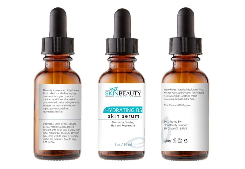 100% Pure Hyaluronic Acid Serum with Vitamin B5 Hydrating Face Moisture Gel