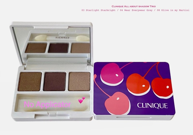 Clinique All About Shadow Trio 03 Starlight , 04 Wear Everywhere, 08 Olive .07oz