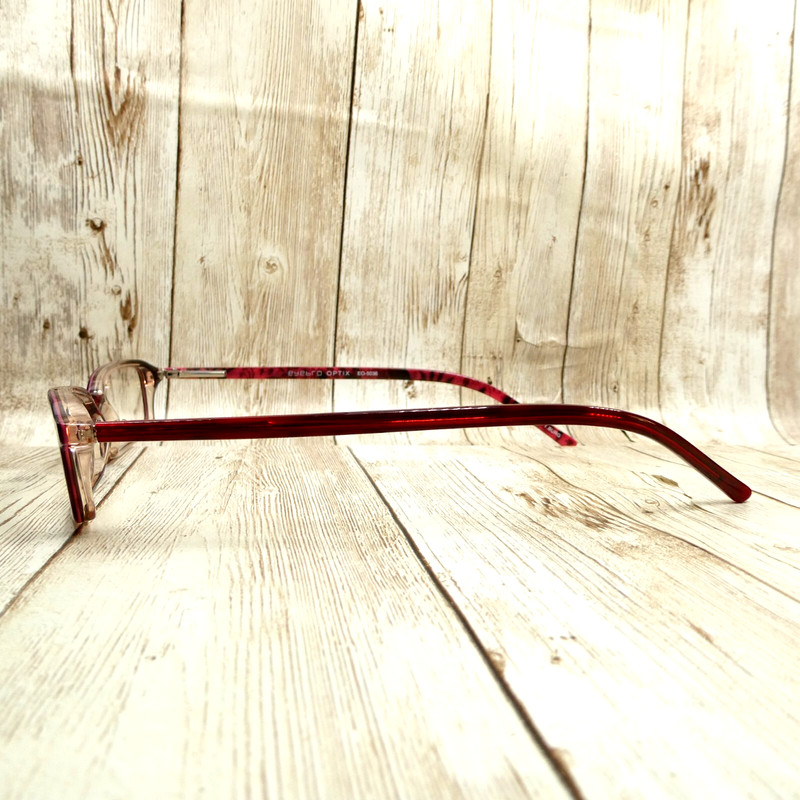 EyeBro Optix Burgundy Red Rectangular Eyeglasses FRAMES - EO-5036 48-16-140 NWOT gallery