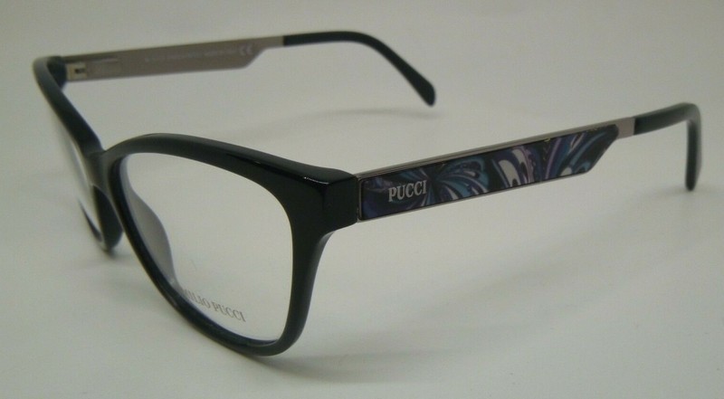 Emilio Pucci EP 5012 001 Black Plastic Cat Eye Eyeglasses Frame 54-14-140 *SD gallery