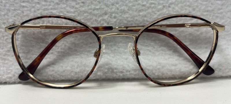 Titmus Titanium Z87 TNM3 CD97 Goldtone Tortoise Eyeglass FRAMES ONLY 51 21 140