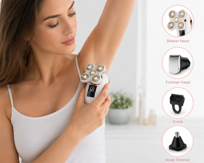 5-in-1 Electric Razors for Women,Wet/Dry 5D Women Razor & Hair Trimmer 5D Shaver gallery