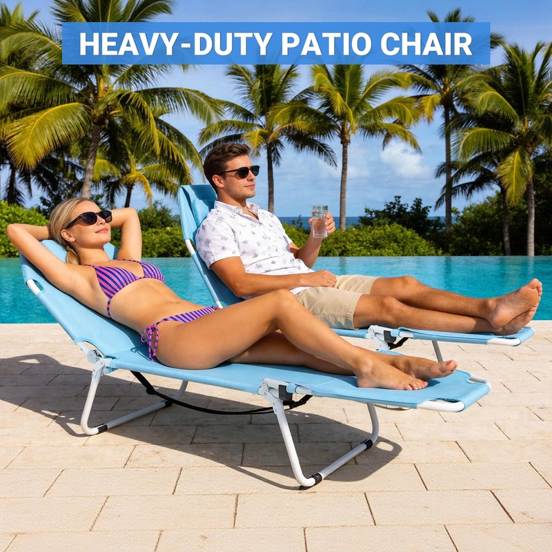 NAIZEA 2-in-1 Tanning Chair with Face Hole Lounge Chair Caming Bed with Mattress gallery