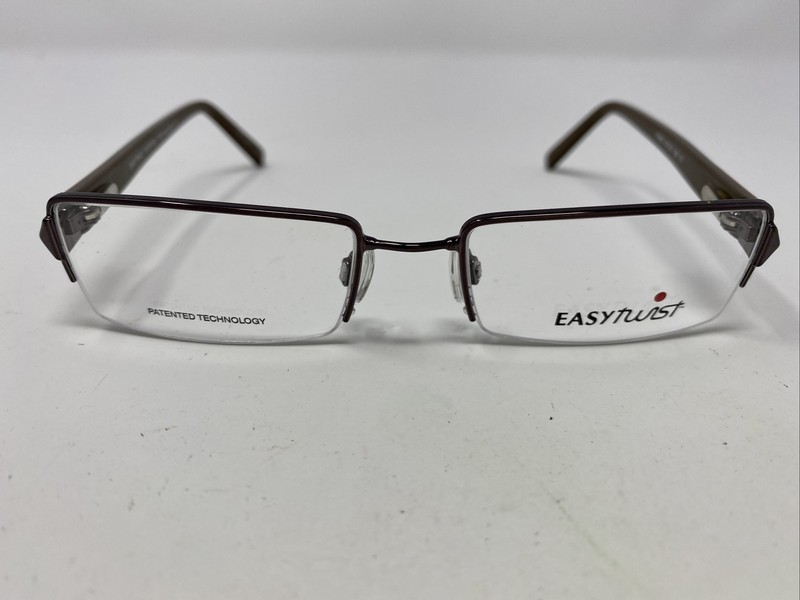 Easy Twist ET863 10 51-18-135 Silver/Brown Half Rim Metal Eyeglasses Frame QF37