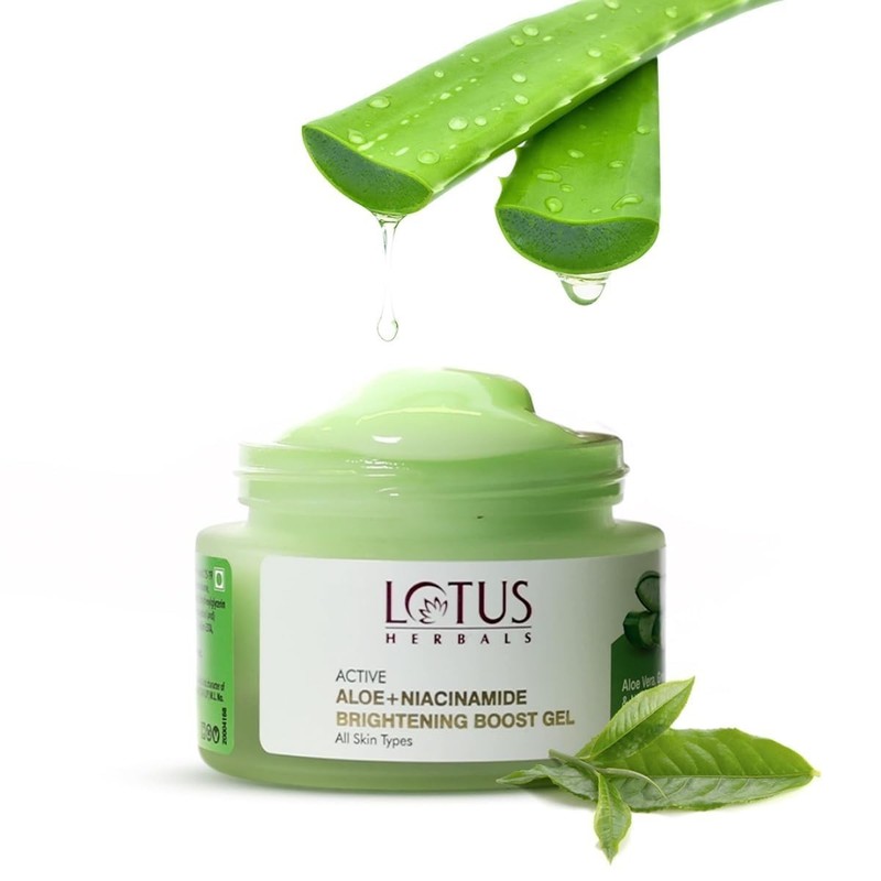 Lotus Herbals Active Aloe+ Niacinamide Brightening Boost Gel Clear Dark Spot 50g