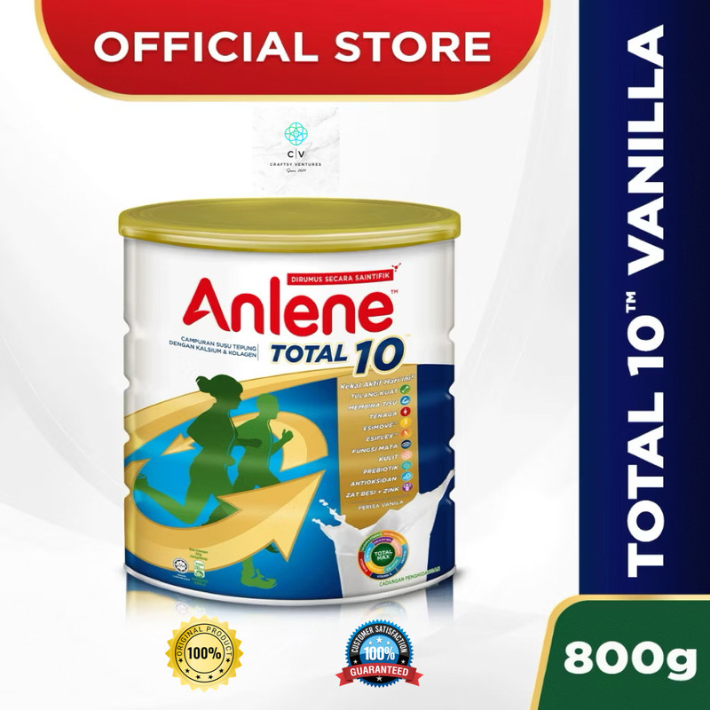 ANLENE Total 10 High Calcium & Collagen Adult Milk Powder 800g
