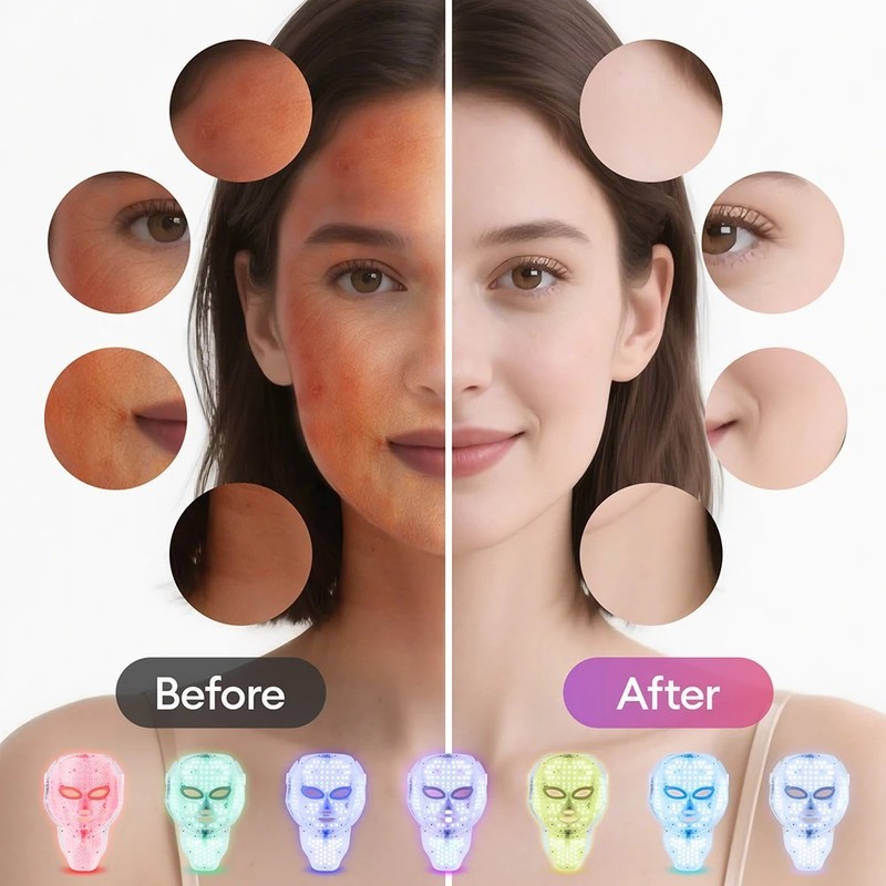 Face Neck Beauty Mask 7 Colors Light LED Mask Repair Skin Anti Aging gallery
