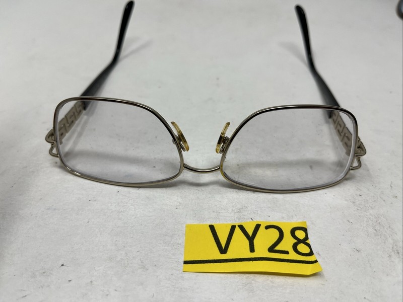 VERSACE MOD 1229-B 1252 55-16-140 GOLD BLACK EYEGLASSES VY28 gallery