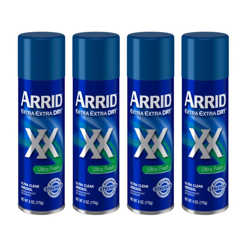 XX Ultra Clear Anti-Perspirant Deodorant Spray, Ultra Fresh 6 oz (Pack of 4)
