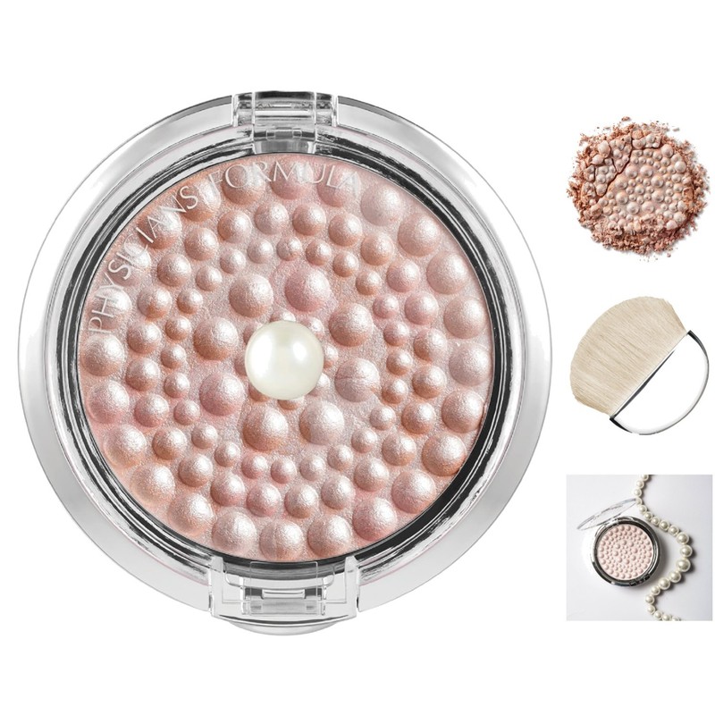 Radiant Finish Hypoallergenic Face Powder Palette – Multi-Colored Pearls 2.12 oz