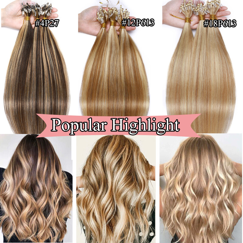 Clearance Micro Loop Ring THICK 100 Remy Human Hair Extensions Tips Beads ASP gallery