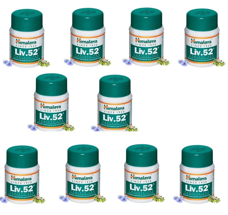 Liv. 52 Pack of 10 Bottles 100% Ayurvedic Long Expiry 2028 + Free Shipping