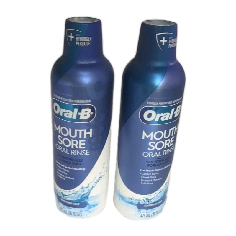 (2) Oral-B Mouth Sore Mouthwash Special Care Oral Rinse 16 fl oz EXP Dec 2026