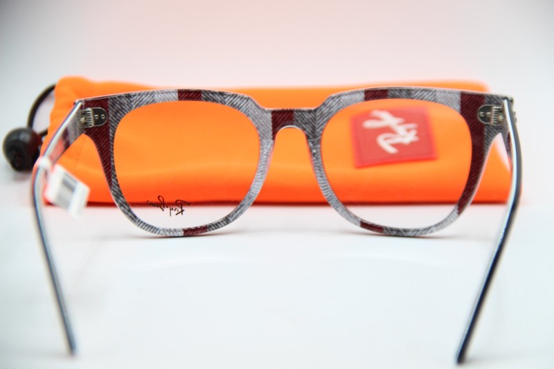 NEW RAY-BAN RB 5377 METEOR 8089 BLACK RED WHITE AUTHENTIC FRAME EYEGLASSES 52-20 gallery