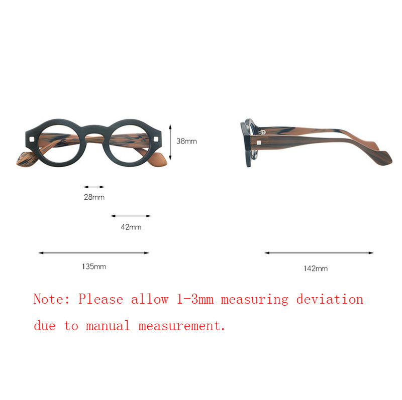 Acetate Round Retro Eyeglasses Men Women Clear Lens Fashion Glasses Frames New gallery